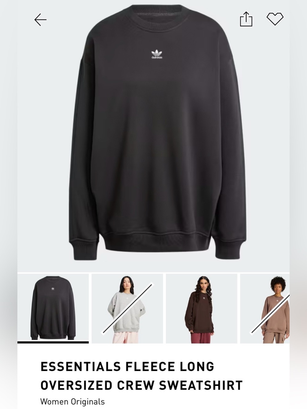 Adidas Women’s Oversized Sweatshirt - Picture 4 of 4